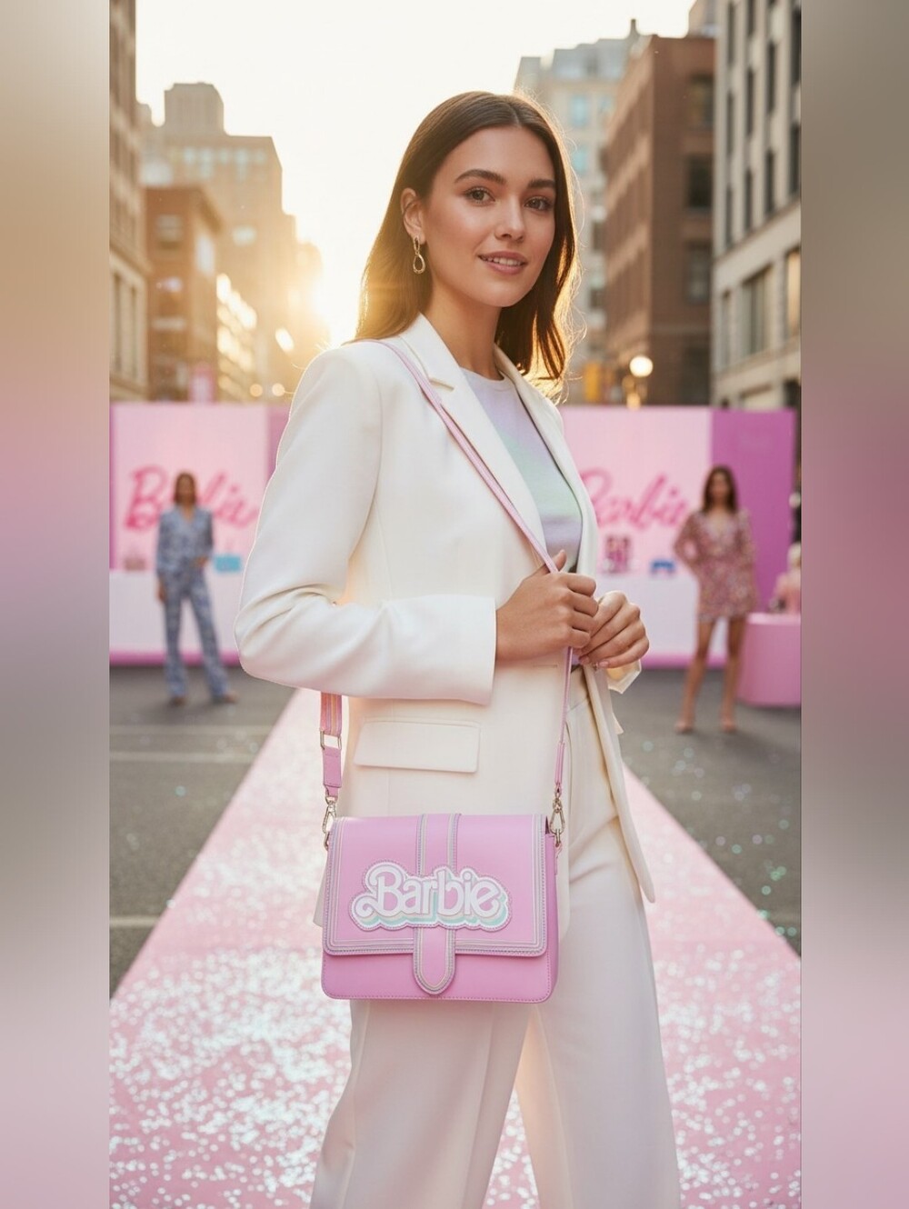 Loungefly Barbie 65th Anniversary Logo Crossbody Bag NWOT - Picture 7 of 15